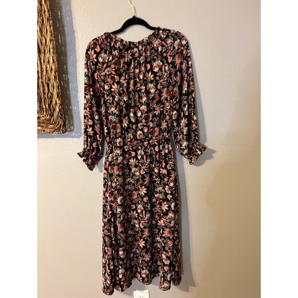 Talbots Midi Dress S Small Autumn Garden Stretch Career Church NEW NWT $149 - Picture 11 of 11